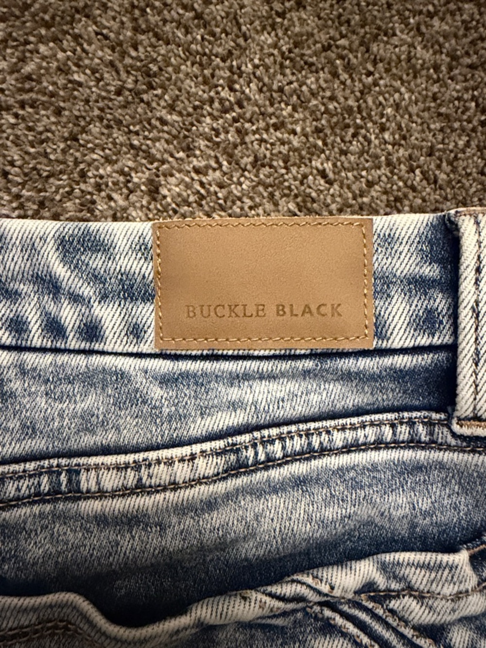 Buckle Black Denim Shorts - Picture 3 of 5